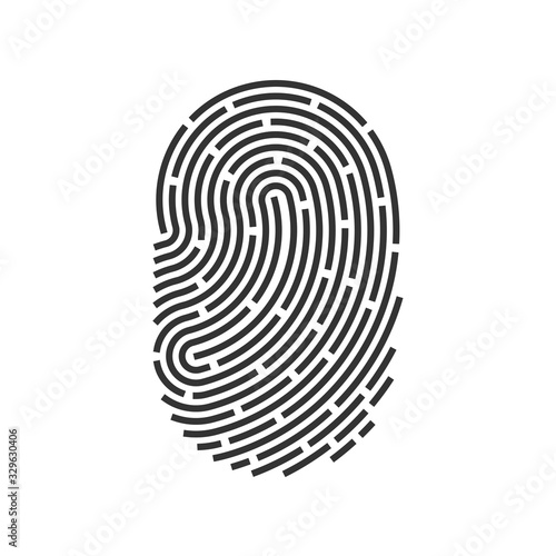 ID app icon. Fingerprint vector illustration
