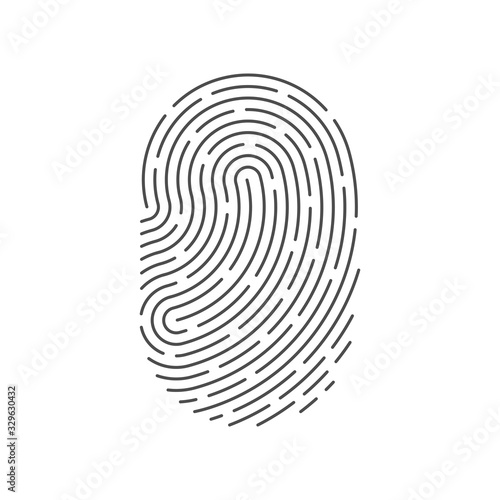 ID app icon. Fingerprint vector illustration