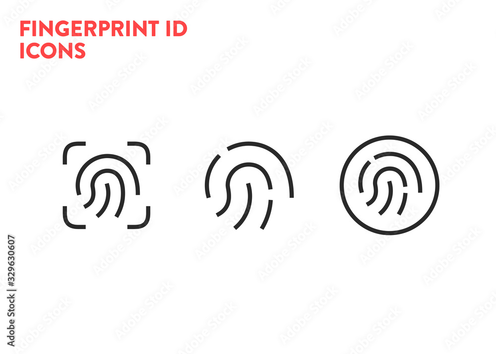 ID app icon. Fingerprint vector illustration ID app icon. Fingerprint vector illustration
