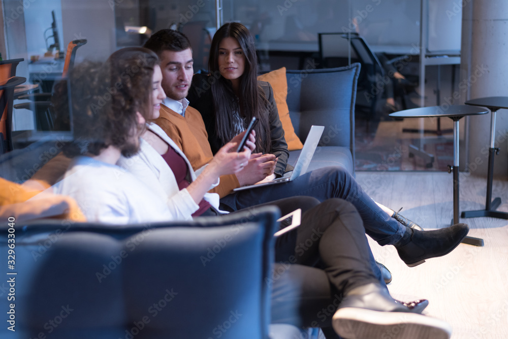 Meeting of co-workers and planning next steps of work. Young business group in discussion in their office. Startup people working in office. Meeting of co-workers and planning next steps of work. Young business group in discussion in their office. Startup people working in office.