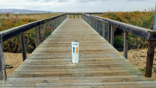 wooden bridge over lake