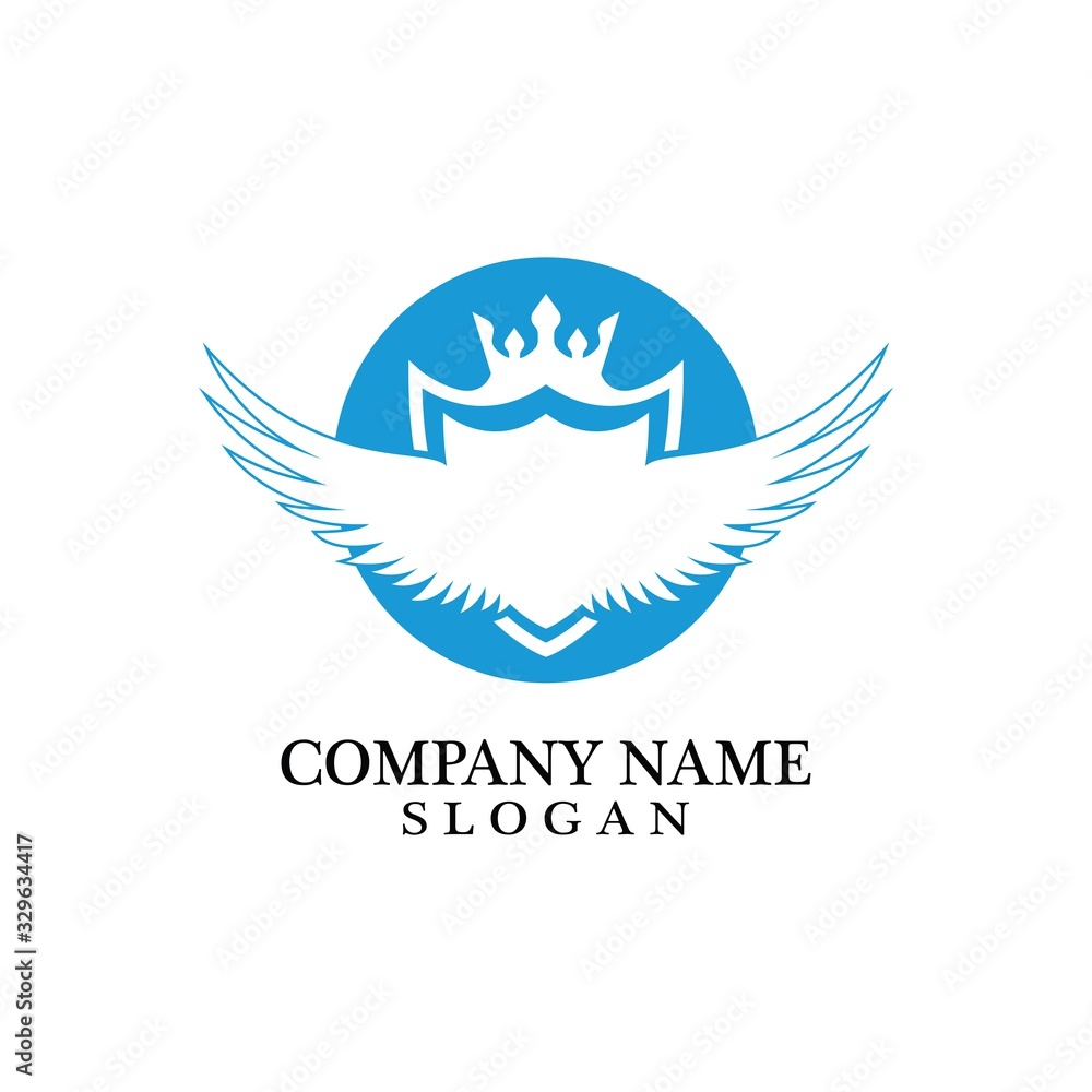 Shield, Wing and Crown for Business Logo Template Design Vector, Emblem, Design concept, Creative Symbol, Icon Shield, Wing and Crown for Business Logo Template Design Vector, Emblem, Design concept, Creative Symbol, Icon