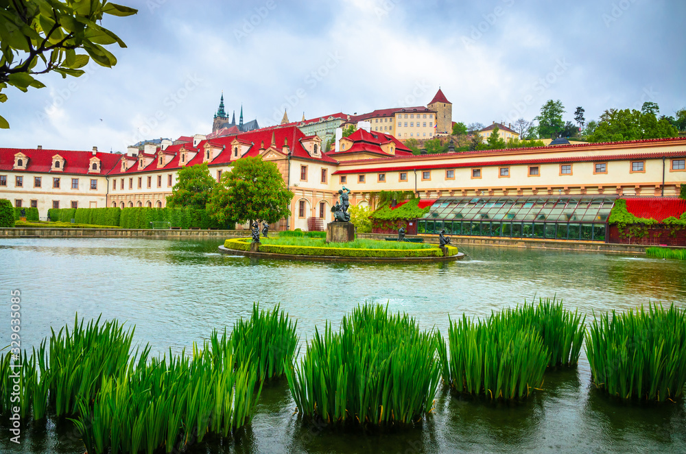 Beautiful Wallenstein Garden in Old Town Prague, Czech Republic