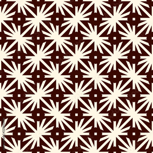 Geometric seamless pattern. Simple surface print.Thorn motif ornament. Minimal geo modern background