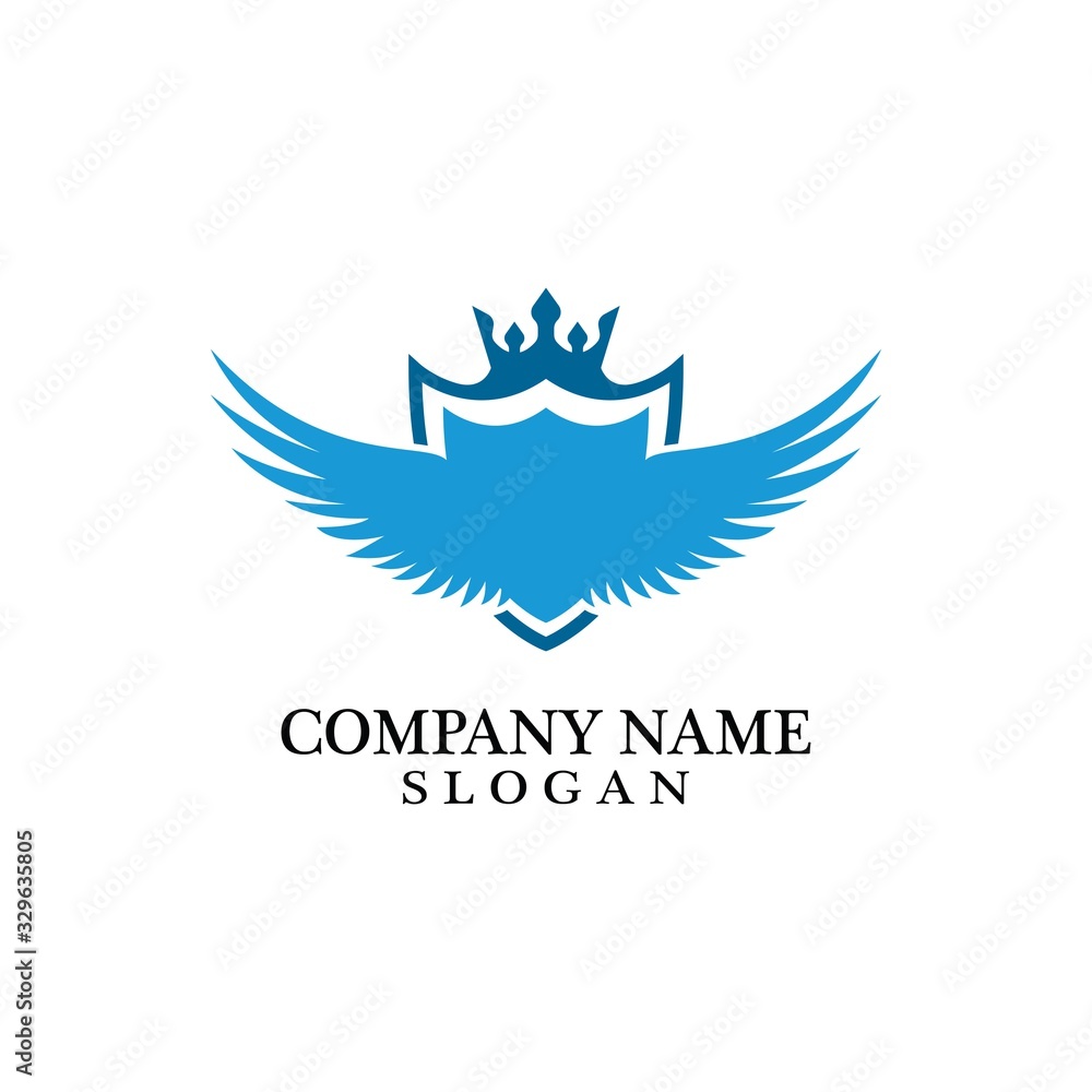 Shield, Wing and Crown for Business Logo Template Design Vector, Emblem, Design concept, Creative Symbol, Icon Shield, Wing and Crown for Business Logo Template Design Vector, Emblem, Design concept, Creative Symbol, Icon