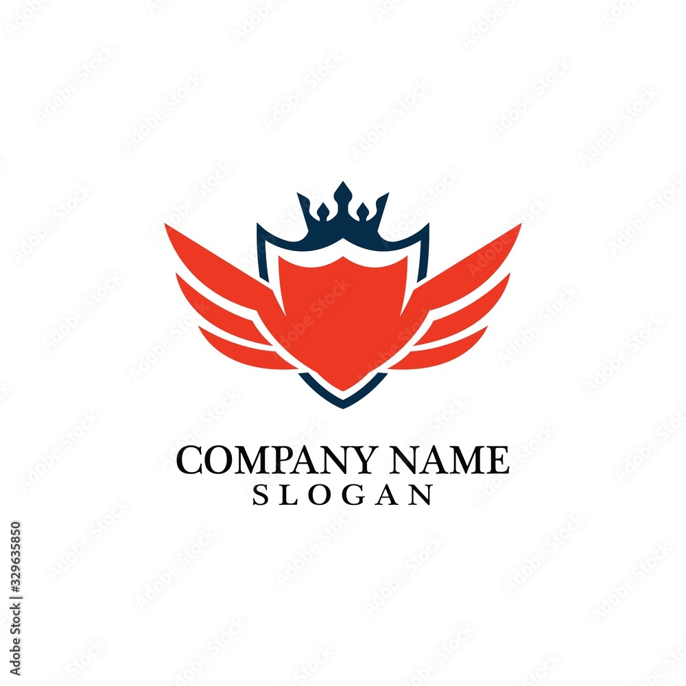 Shield, Wing and Crown for Business Logo Template Design Vector, Emblem, Design concept, Creative Symbol, Icon Shield, Wing and Crown for Business Logo Template Design Vector, Emblem, Design concept, Creative Symbol, Icon