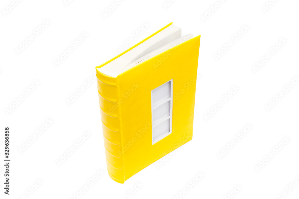 Yellow photo album isolated on a white background Yellow photo album isolated on a white background