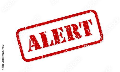 Alert Rubber Stamp Vector