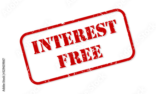 Interest Free Rubber Stamp Vector