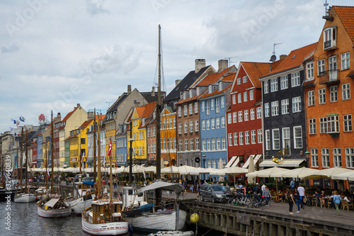 Nyhavn is a waterfront and canal in Copenhagen  Denmark  Europe  Scandinavia.