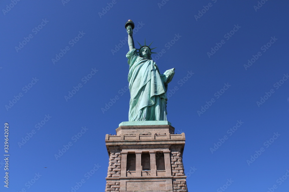 Statue of Liberty from liberty Island Clear Sky