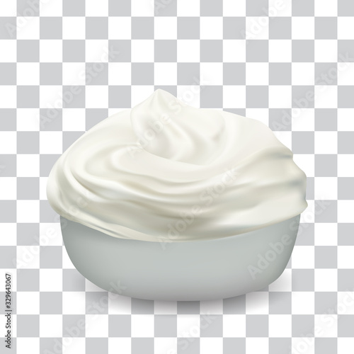 realistic 3d milk cream illustration vector design