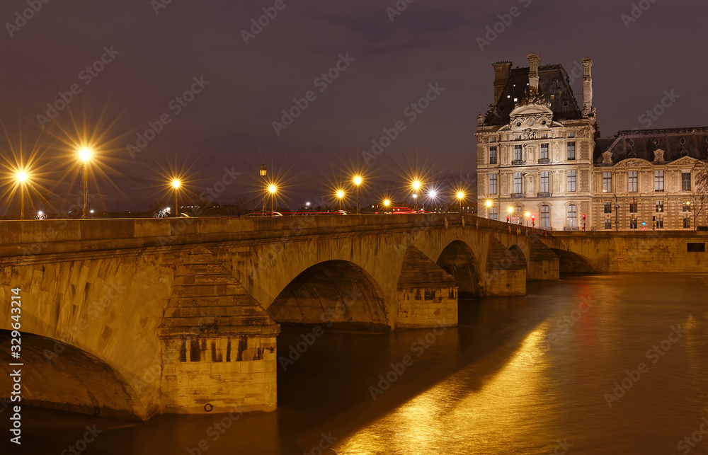 The Pont du Carrousel is a bridge in Paris, which spans the River Seine between the Quai des Tuileries and the Quai Voltaire. Paris.
