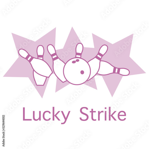 Vector Bowling Club skittles Sport Game Strike