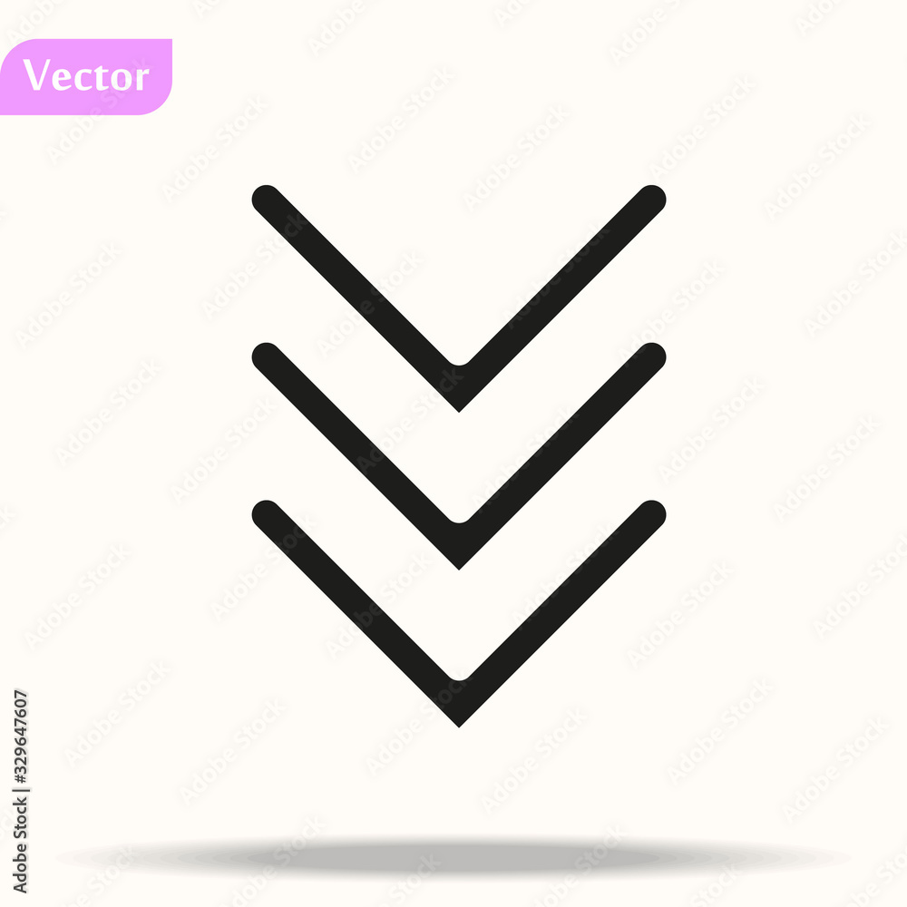 arrow down icon isolated sign symbol vector illustration - high quality black style vector icons arrow down icon isolated sign symbol vector illustration - high quality black style vector icons