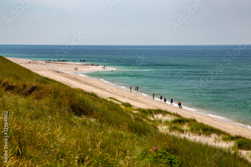 Sylt beach with walkers