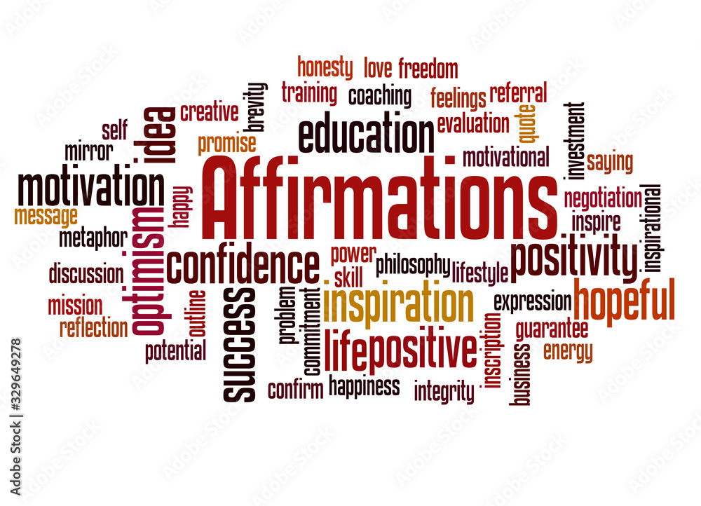 Affirmations word cloud concept