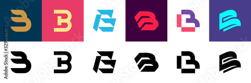 Quadro su tela Set of letter B logo