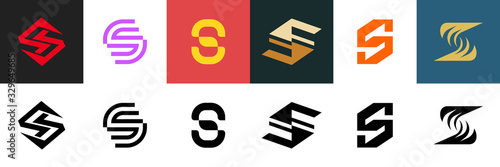 Set of letter S logo. Icon design. Template elements - Collection of vector sign