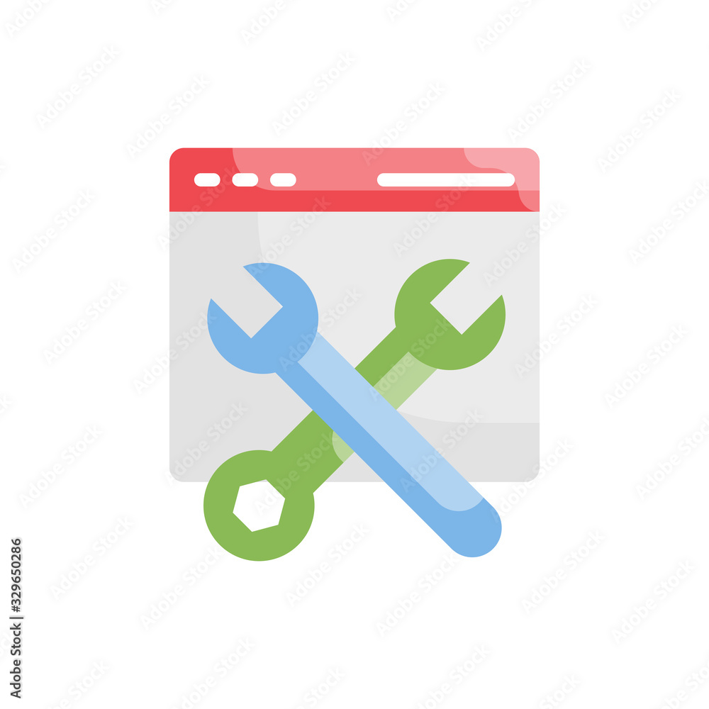 Maintenance  Vector illustration Flat Design and Development style icon 