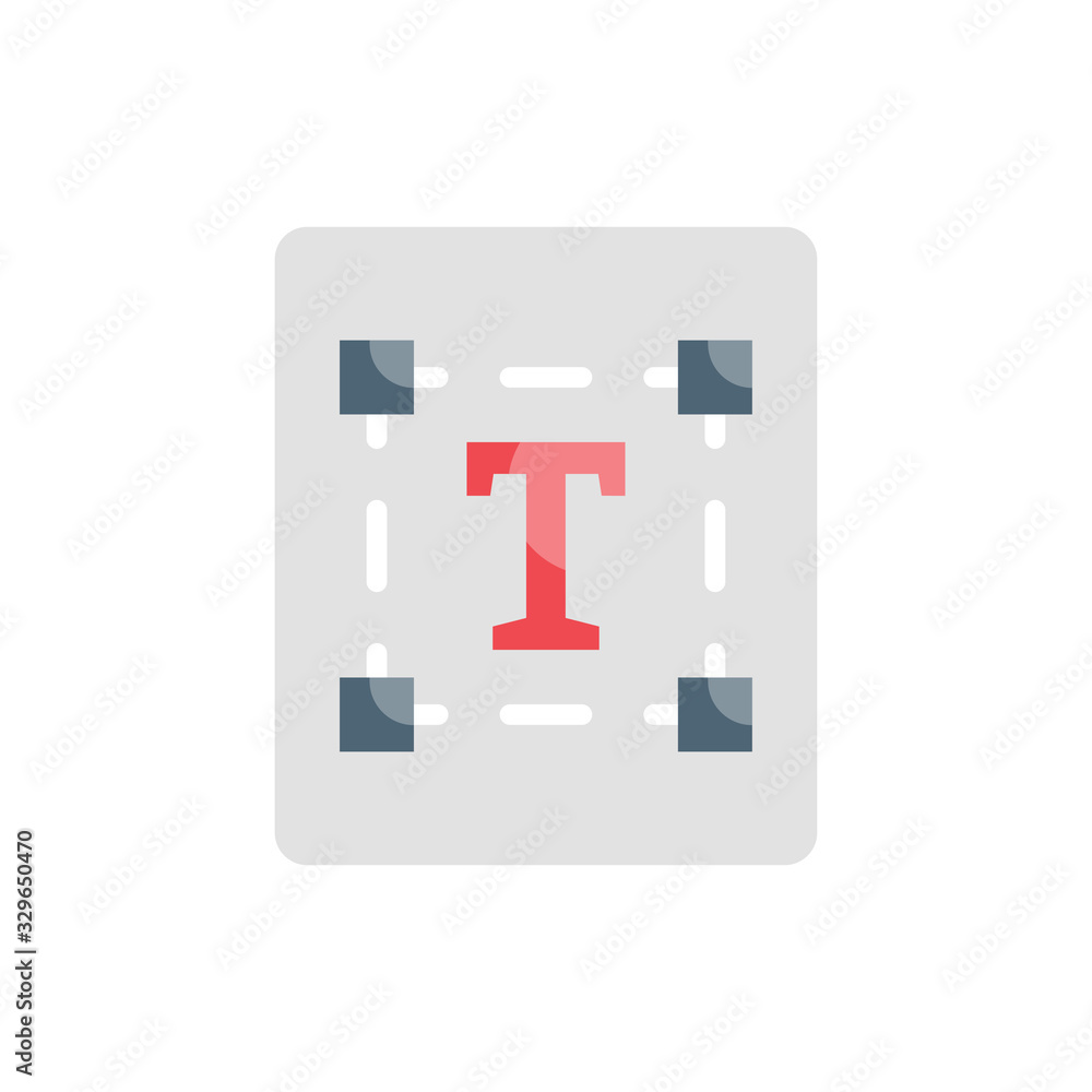 Typography Vector illustration Flat Design and Development style icon Typography Vector illustration Flat Design and Development style icon
