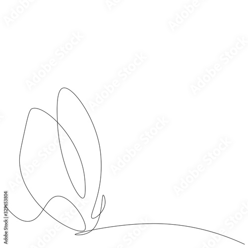 Butterfly line drawing vector illustration
