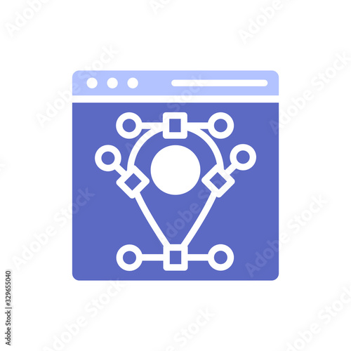 Nodes  icon Vector illustration Glyph Design and Development style icon 