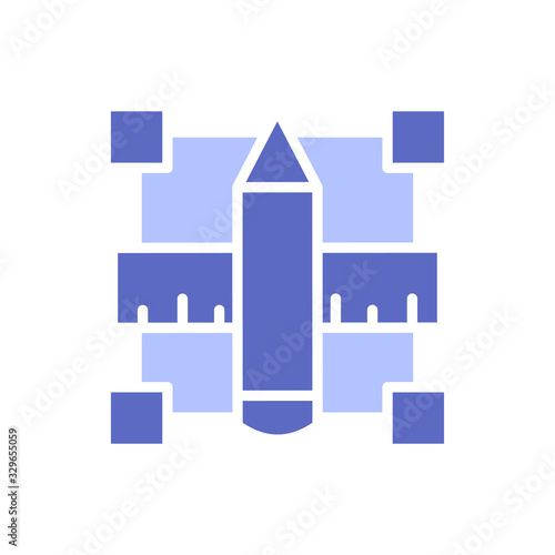 Scale  icon Vector illustration Glyph Design and Development style icon 