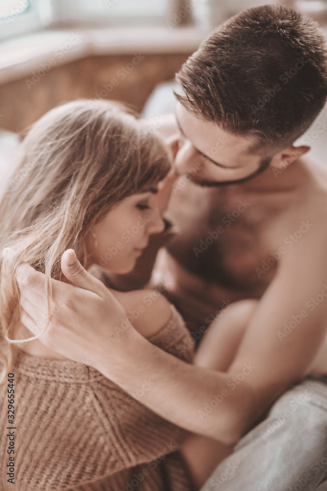 Stock photo - Portrait of happy loving couple at home Stock photo - Portrait of happy loving couple at home