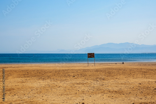 summer photo of beach and blue sea.