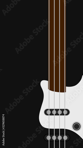 Vector black bass guitar background. To see the other vector guitar illustrations , please check Guitars collection.