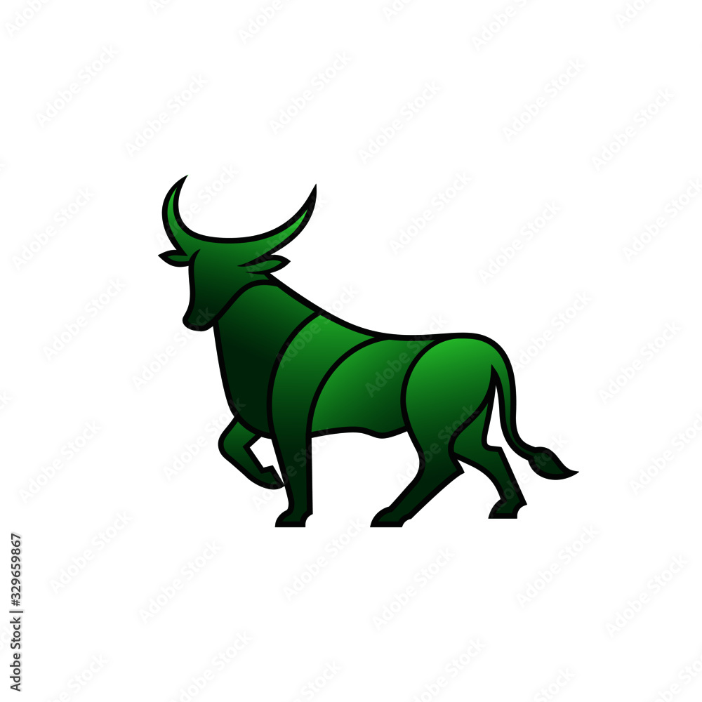 Strong bull design template logo vector Strong bull design template logo vector