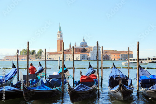  panorama of the city of venice seen from its gondolas © t_rafael