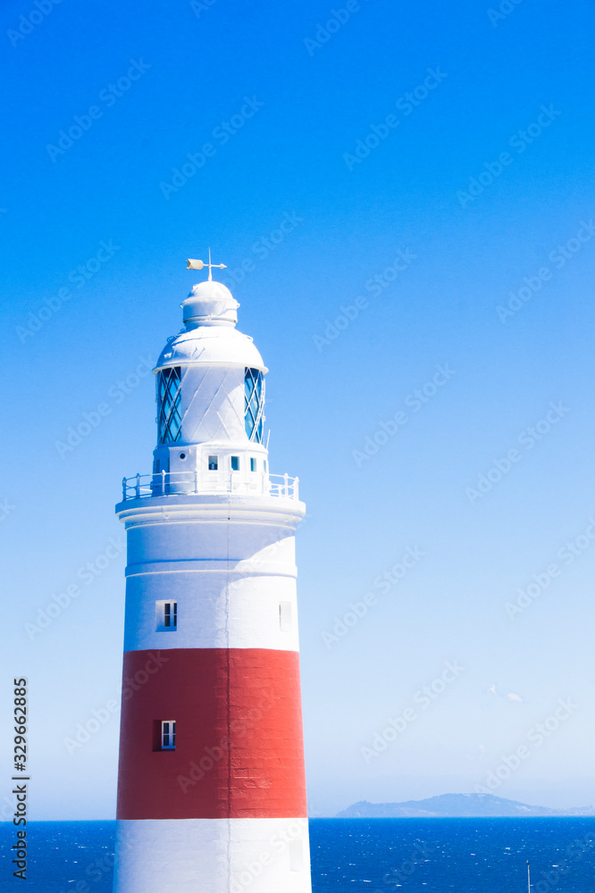 lighthouse of Gibraltar. Copy Space.