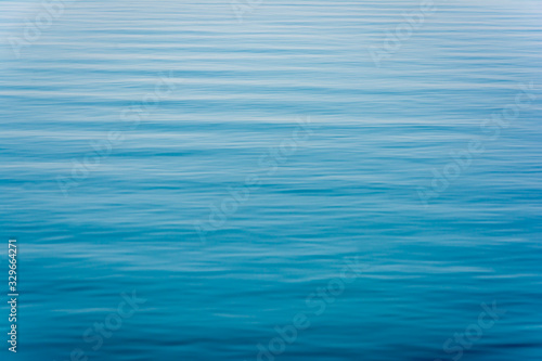 Blue waves on the surface of the sea