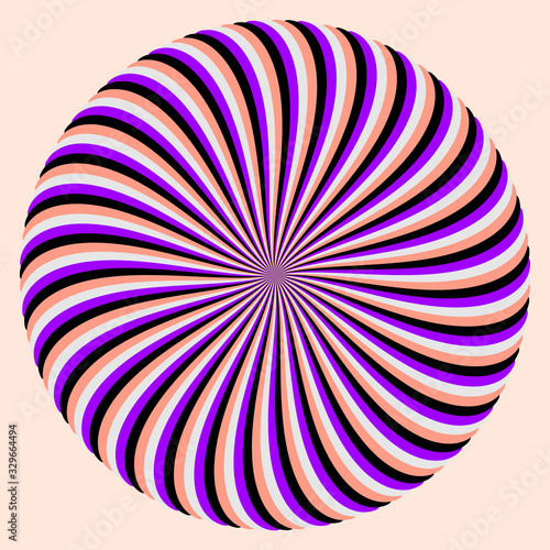 rounded color optical illusion. wzves design