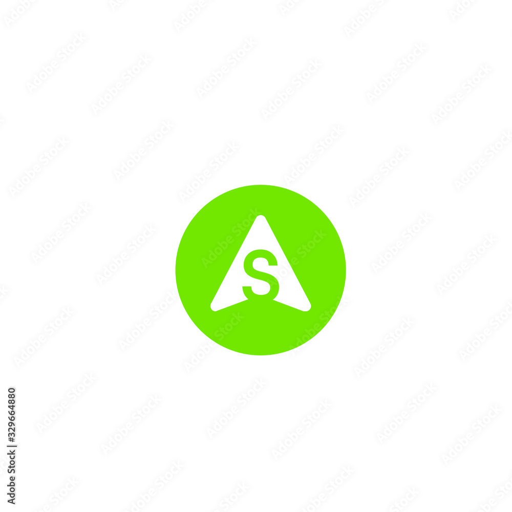 arrow with S logo arrow with S logo