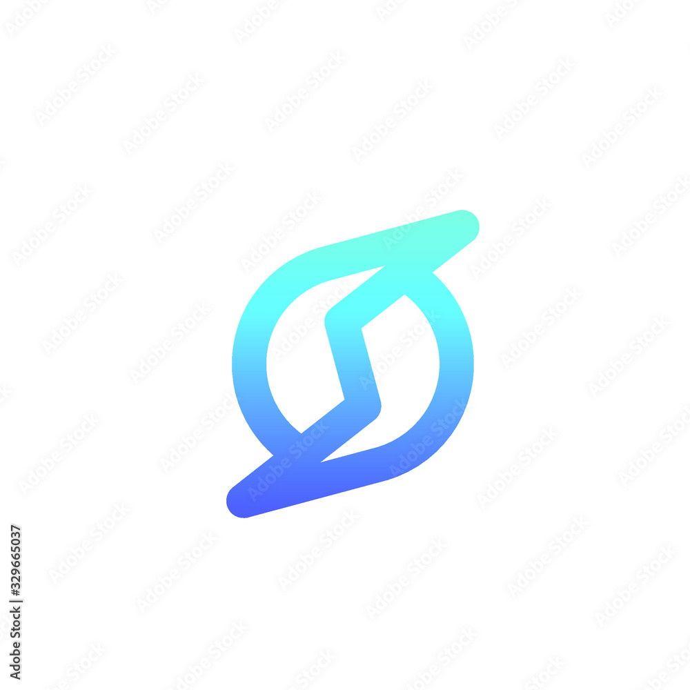 Fototapeta initial S logo