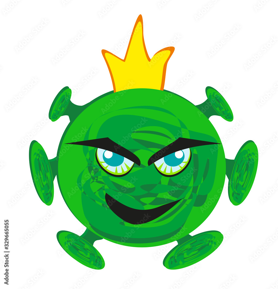 Monster coronavirus character with Cartoon Style Monster coronavirus character with Cartoon Style