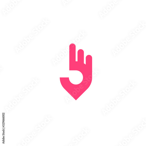 Wallpaper Mural hand with pin local logo Torontodigital.ca