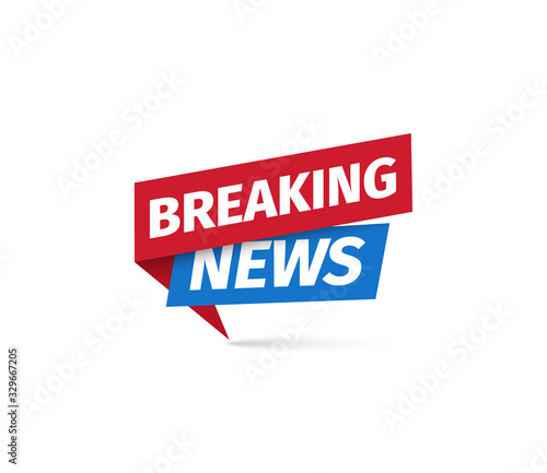 Breaking news Isolated vector icon. Sign of main news on white background 
