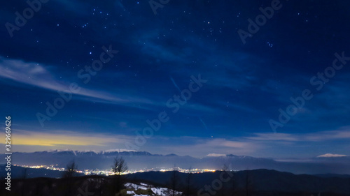 星空, 夜景, 星, 風景, 雲