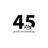 45 years anniversary vector, style  for celebration, logo template