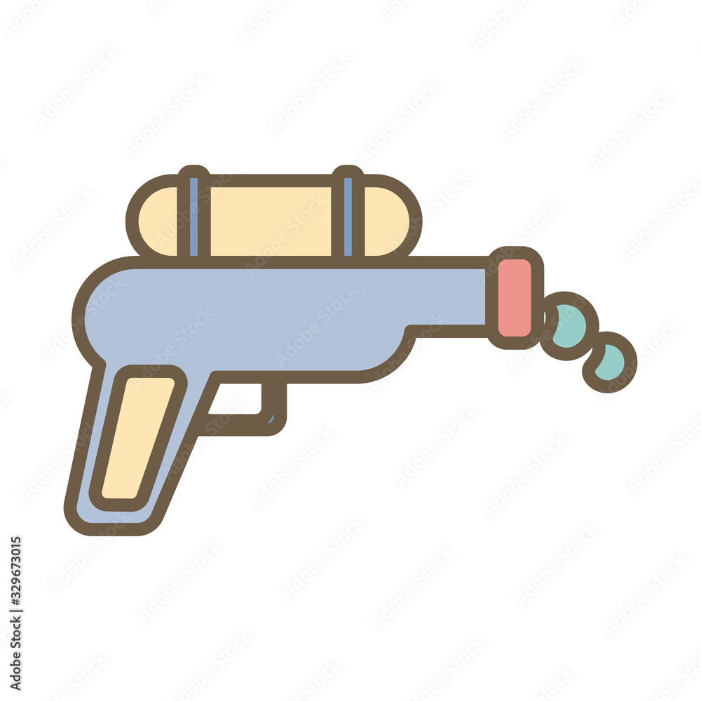 gun toy water pistol block style icon gun toy water pistol block style icon