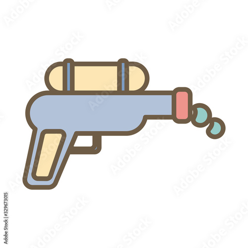 gun toy water pistol block style icon © Jemastock