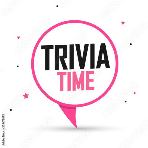 Trivia Time, banner design template, vector illustration