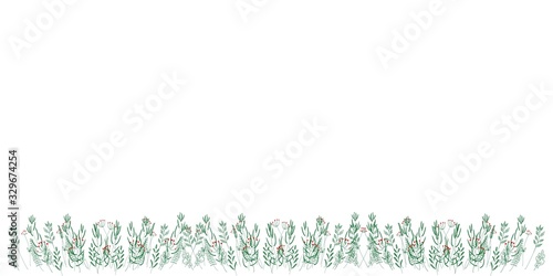 Header banner line art botanical texture green color. Abstract illustration of a grassy green texture. phantom blue abstract pattern. Handmade botanical drawing texture pattern for printing on fabric.