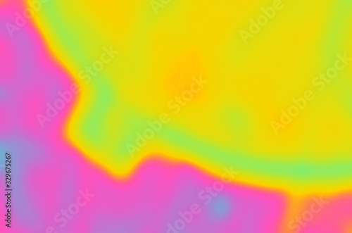 abstract blur green, yellow and pink colors background for design