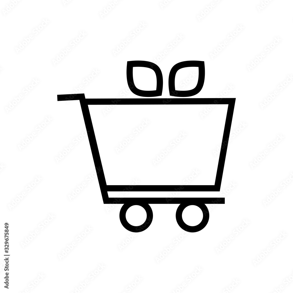 leafs plant ecology in shopping cart line style leafs plant ecology in shopping cart line style