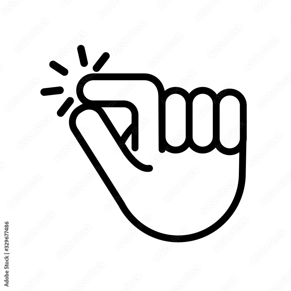 hand snapping fingers signal line style hand snapping fingers signal line style